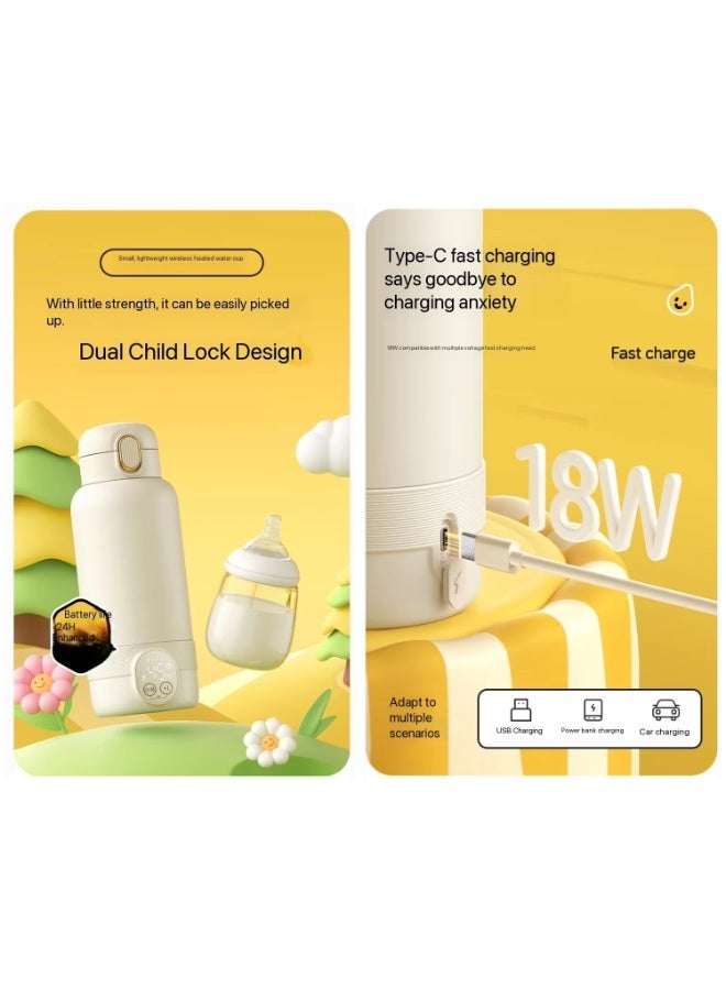 Portable Electric Kettle and Milk Warmer with Temperature Control, Travel Bottle for Boiling Hot Water with Cool Touch Exterior, Automatic Shut Off, 500 ML, Rechargeable - Image 4